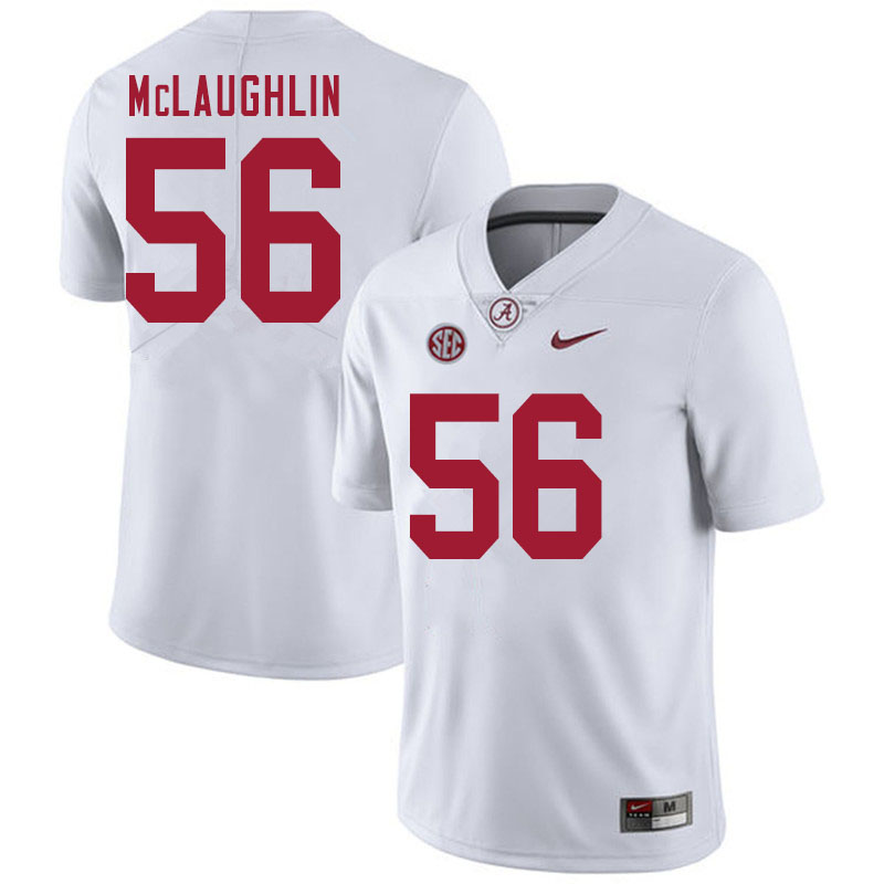 Men #56 Seth McLaughlin Alabama White Tide College Football Jerseys Sale-White